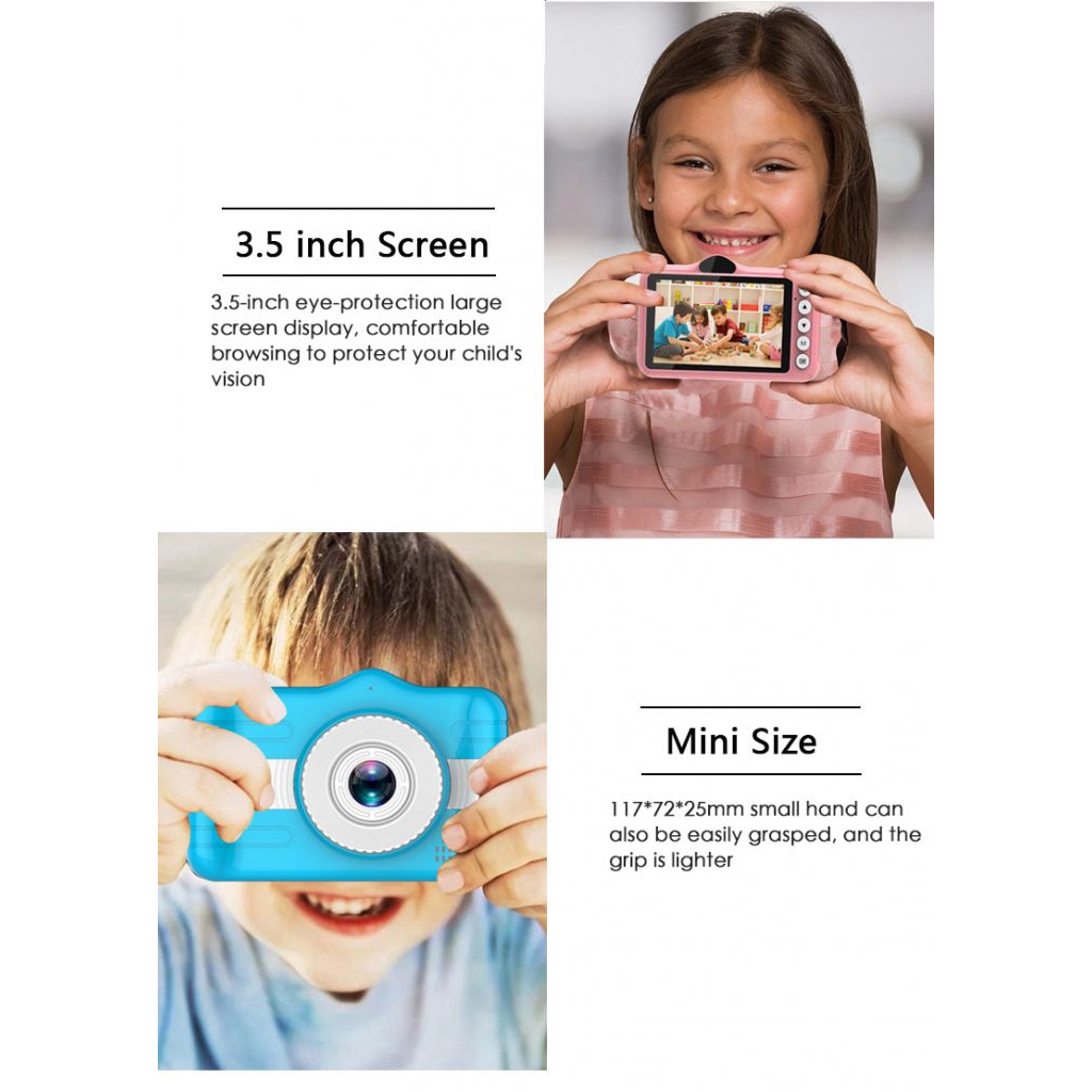 Camera mini kỹ thuật số màn hình màu 3.5inch 1080P HD cho bé | BigBuy360 - bigbuy360.vn