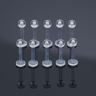 Khuyên trong suốt - khuyên nhựa sinh học - 6mm/8mm/10mm/12mm - khuyên tai, môi, nẹp bump,... - khuyên xỏ tai