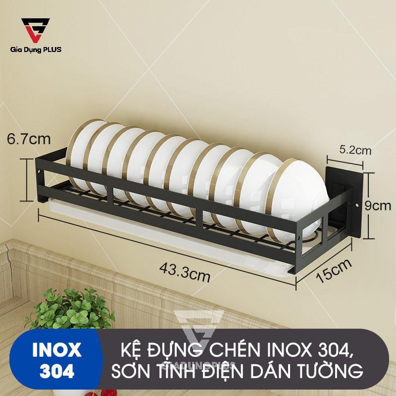 Kệ úp chén bát dán tường - không cần khoan tường, tiết kiệm không gian - INOX 304 cao cấp