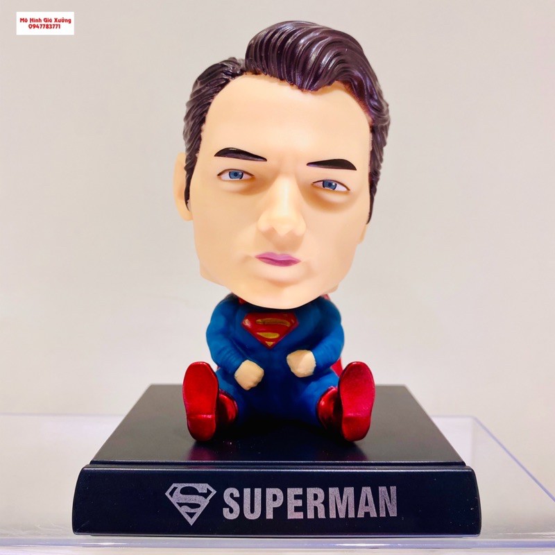 Mô Hình Batman , Superman Chibi lắc đầu - Trang trí taplo ô tô - Trang trí bàn học bàn , bàn làm việc - Kê Điện Thoại