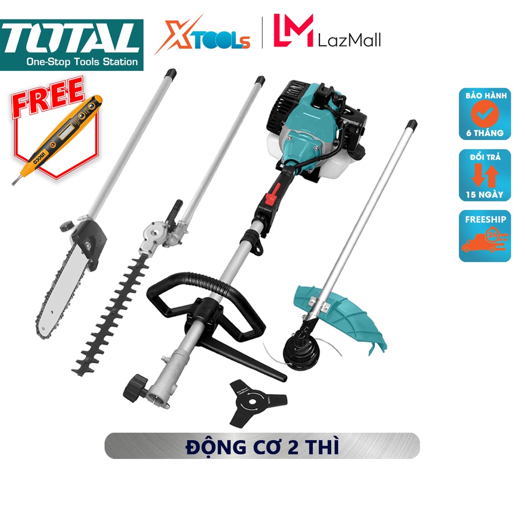 Máy làm vườn đa năng dùng xăng TOTAL TMT55211 | Dung tích bình nhiên liệu 1200ml, động cơ 2 thì mạnh mẽ -