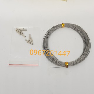 dây cáp câu cá Fishing Sport, cáp câu cá biển , cáp câu cá chẽm cá chim dài 10m kèm 10 ống bấm cáp