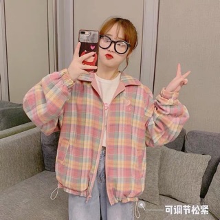 Áo khoác trái đào mặc được 2 mặt ulzzang