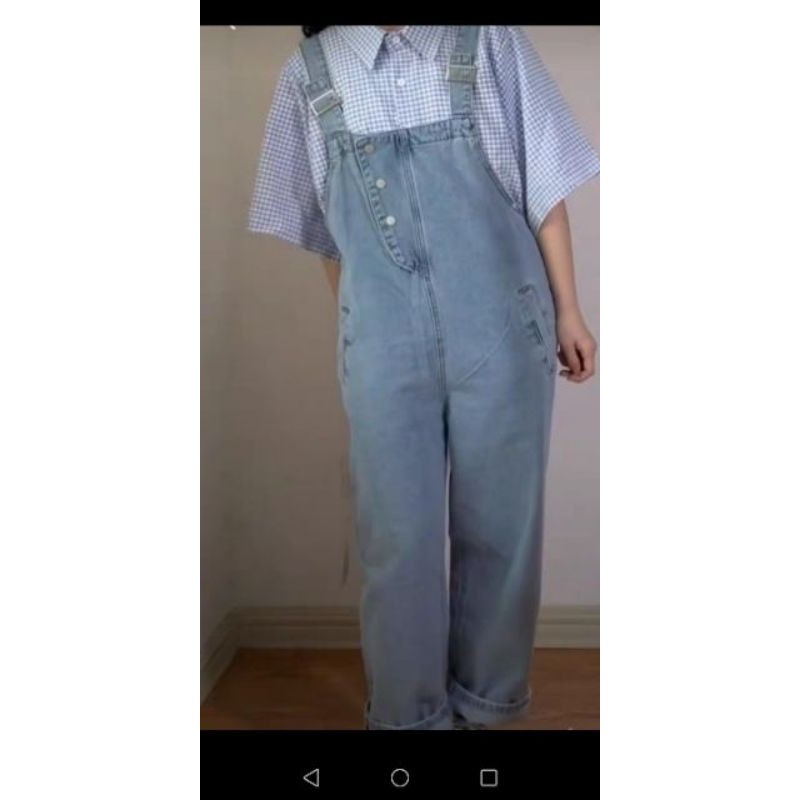 quần yếm jean ống rộng(kèm hình thật) | BigBuy360 - bigbuy360.vn