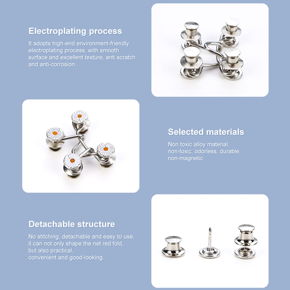 Nút cài điều chỉnh lưng quần jean tiện dụng dành cho nữ