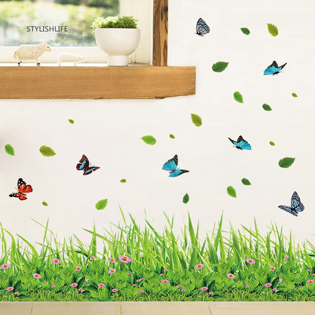 Giấy dán tường trang trí hình hoa bướm xinh xắn