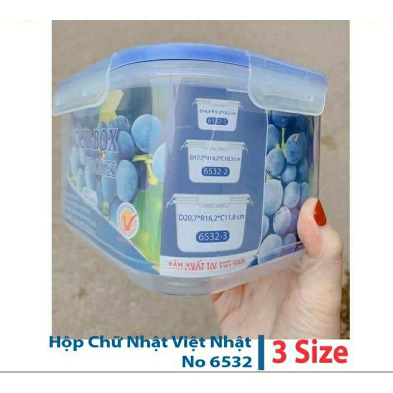 HỘP ĐỰNG THỰC PHẨM, BỘ HỘP ĐỰNG THỰC PHẨM CHỮ NHẬT 6532