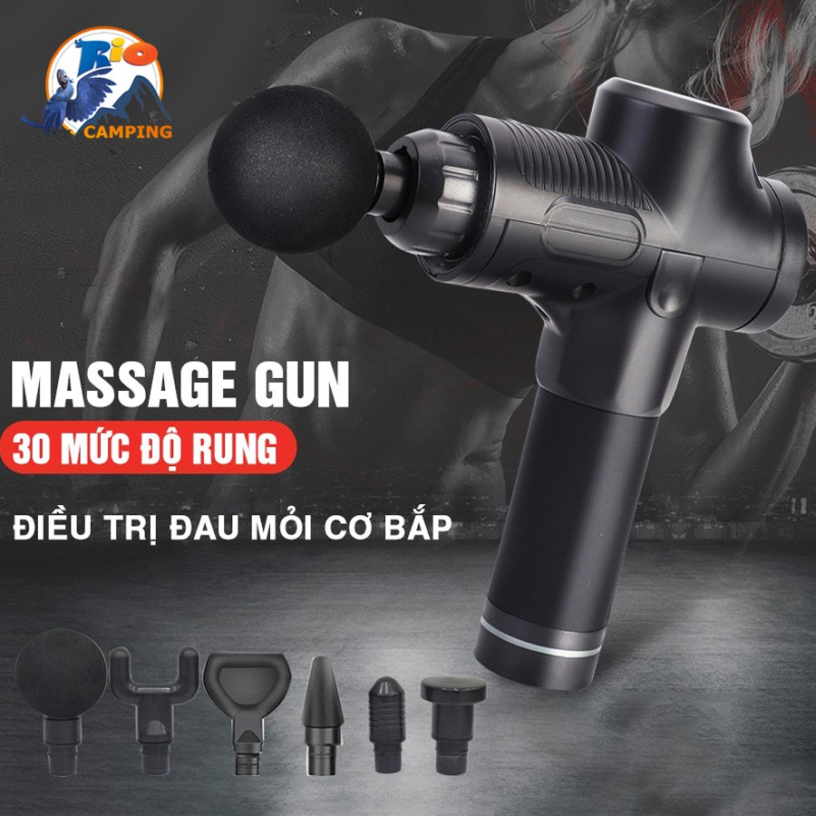 Súng massage trị liệu chính hãng EM009 20 chế độ rung, sử dụng liên tục 6-8h