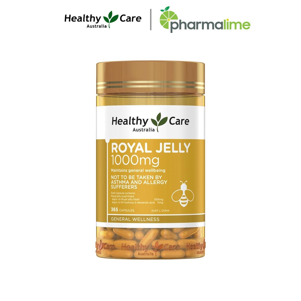 Sữa Ong Chúa Healthy Care 1000mg (365 viên) của Úc – Giúp Chống Lão Hóa, Cải Thiện Nám Và Tàn Nhang