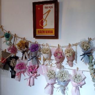 [ Hoa khô ] bó hoa khô baby mini làm phụ kiện chụp ảnh, decor trang trí ,quà tặng ý nghĩa