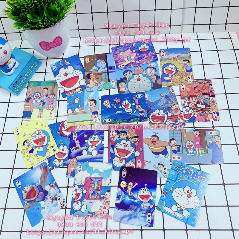 Bộ bài tây 52 lá 52 hình HELLO KITTY - DOREMON DORAEMON