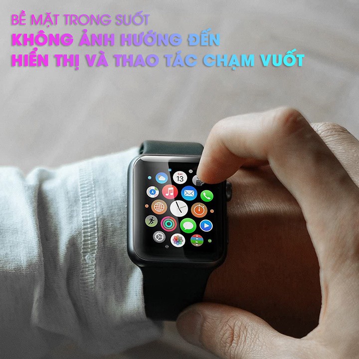 Miếng Dán Dẻo PPF Tự Phục Hồi Trầy Xước Cho Apple Watch Series SE Size 38/40/42/44mm