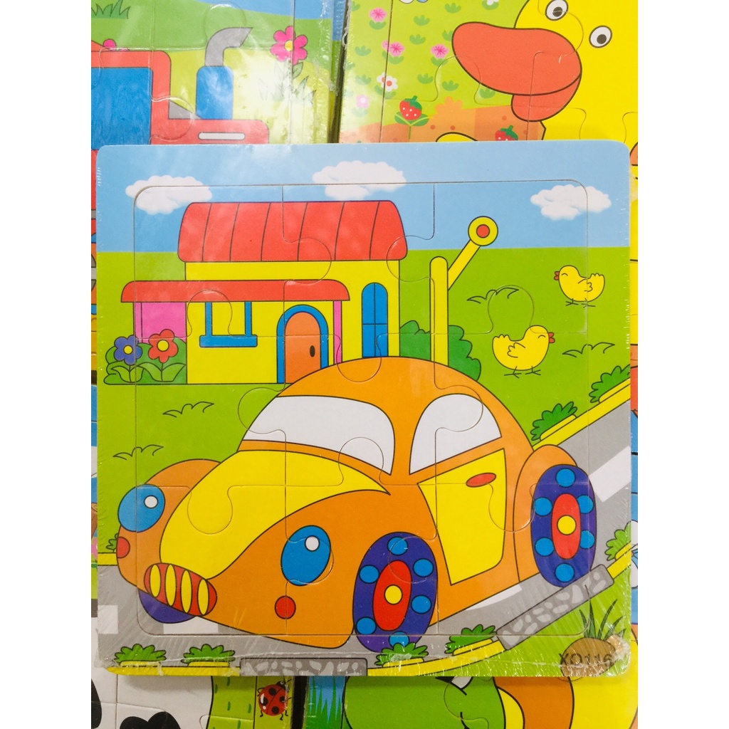 Đồ chơi xếp hình Tranh Ghép gỗ 9 miếng cho bé phát Triển Trí Tuệ