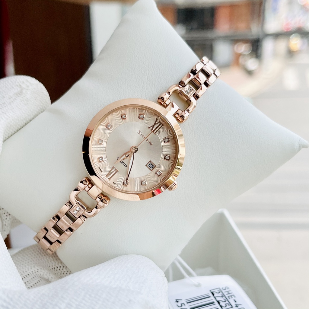 Đồng hồ nữ cao cấp Casio SHEEN SHE 4055PG-4A Bảo hành 1 năm Hyma watch