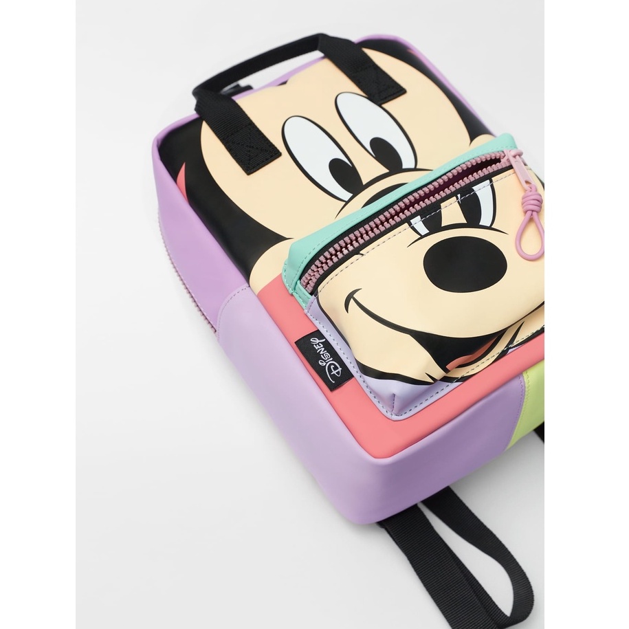 Balo cặp sách Mickey màu hồng tím cho bé đi mẫu giáo nhà trẻ