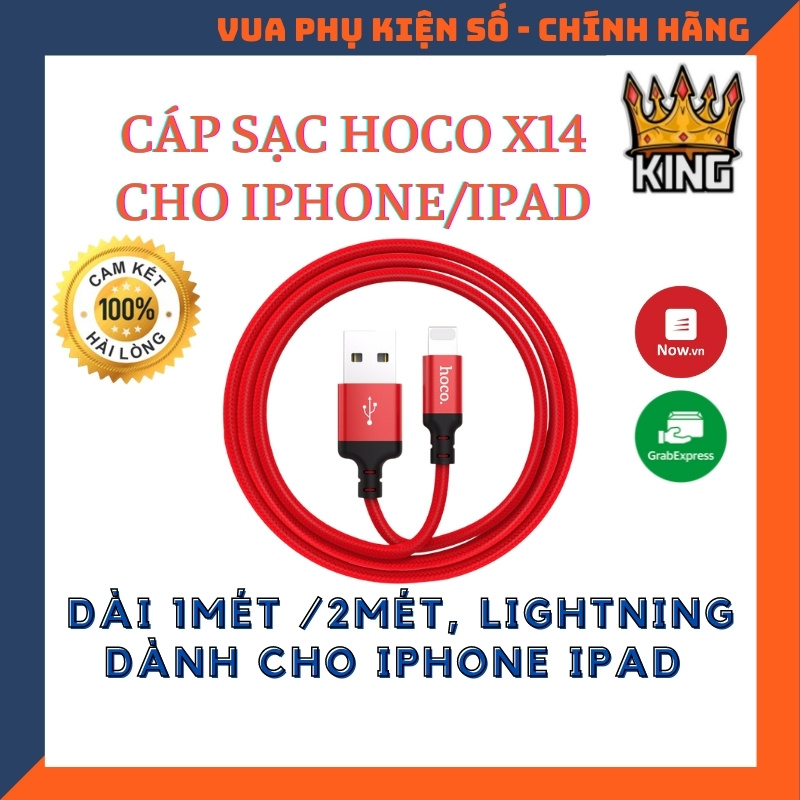 HOT Dây Sạc Cáp Sạc nhanh Hoco X14 Cho Điện Thoại Sạc Dự Phòng Tai nghe Bluetooth cho 6/6s-&gt;13pm