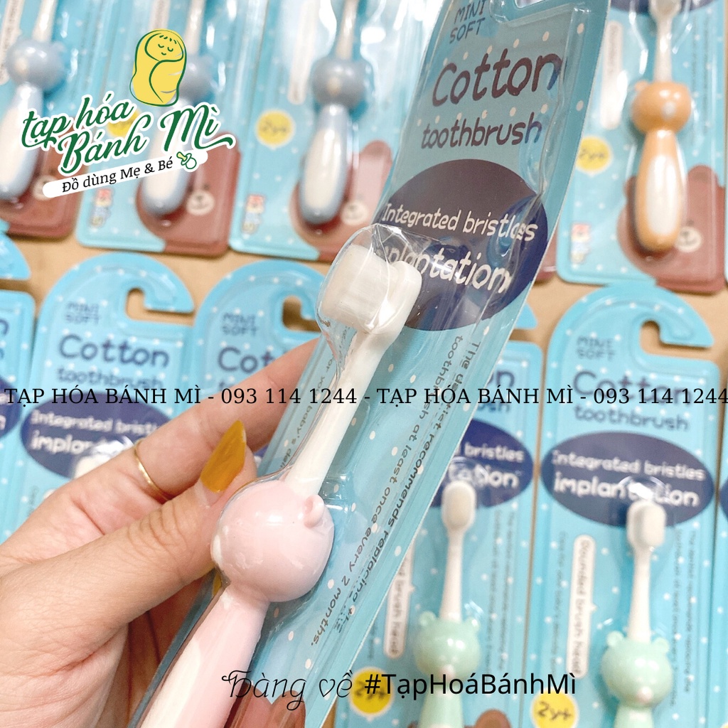 Bàn chải đánh răng cho bé Minisoft cotton toothbrush lông tơ mềm mịn (nhiều mẫu)