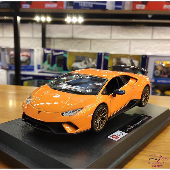 Mô hình xe ô tô Lamborghini Huracan Performante tỉ lệ 1:24 hãng Burago