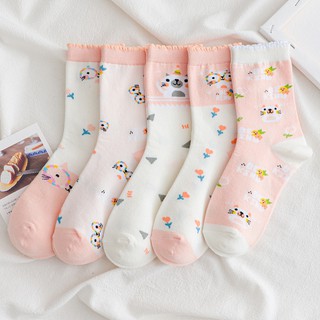 Tất Nữ Cao Cổ Hình Mèo Màu Cam