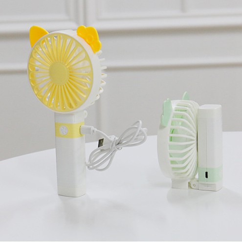Quạt mini cầm tay 5 Cánh Hình thú dễ thương pin sạc - Có thể gập gọn | BigBuy360 - bigbuy360.vn