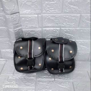 Túi da treo hông xe máy (1 cặp/2 cái) - túi da treo xe Cafe racer.