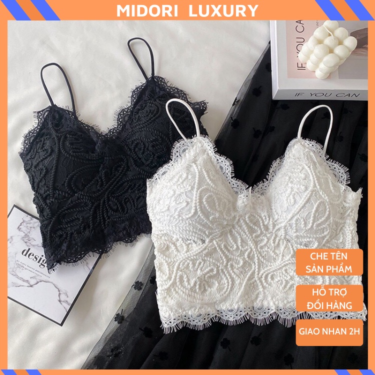 Áo bra ren mút mỏng không gọng êm nhẹ, Áo hai dây croptop chun co dãn thoáng mát Sexy siêu hót A2011
