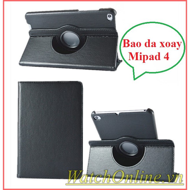 Bao da xoay 360 Xiaomi Mipad 4 (Đen)
