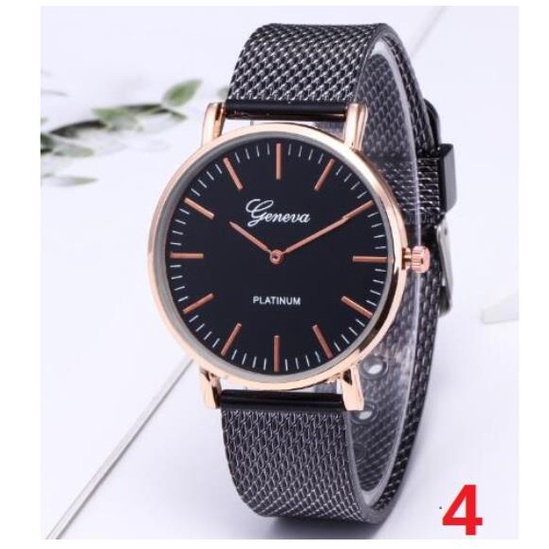 [Hàng Có Sẵn] Đồng Hồ Geneva Dây Lưới Vàng Thời Trang Cho Nữ
