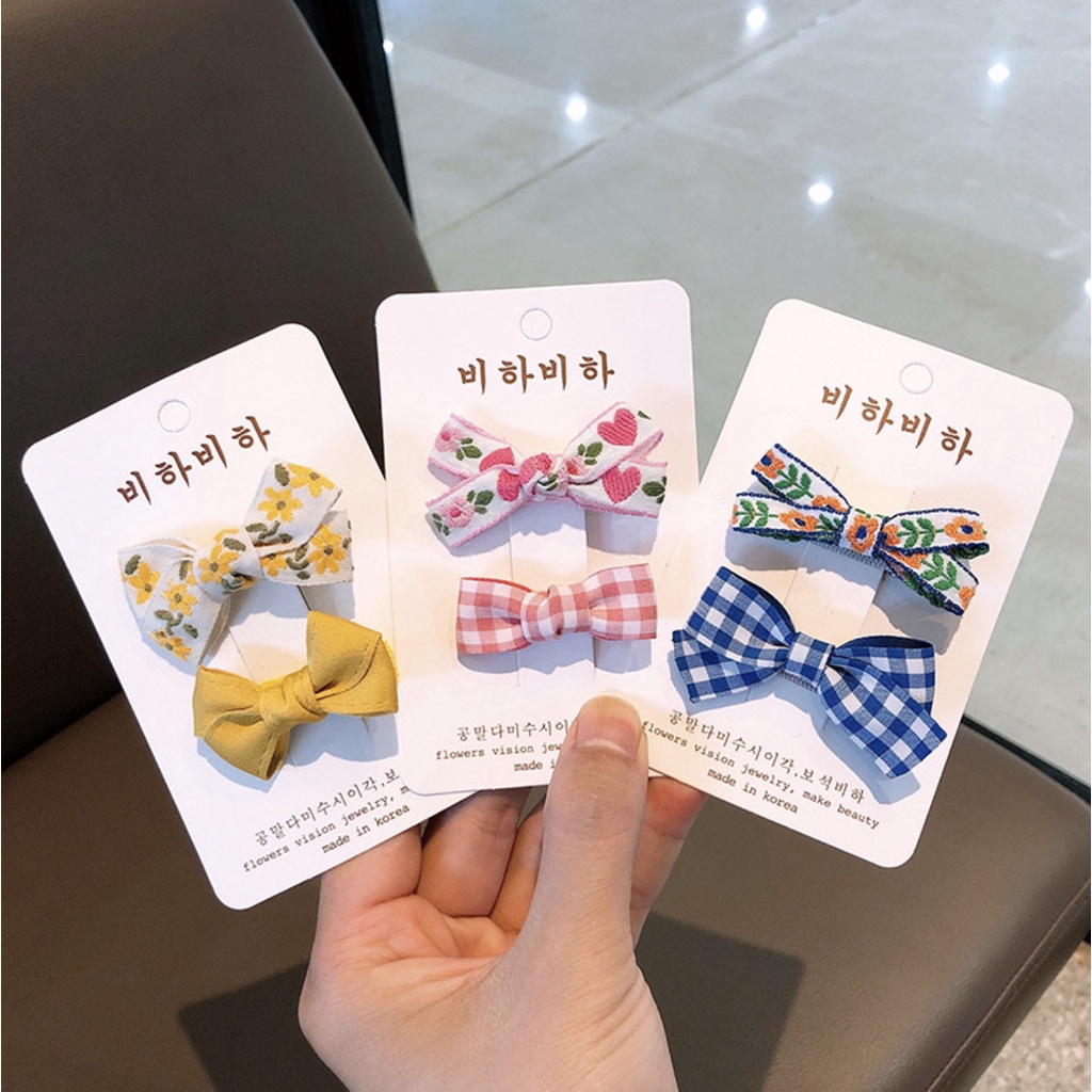 Set kẹp tóc xinh xắn phong cách Hàn Quốc cho bé
