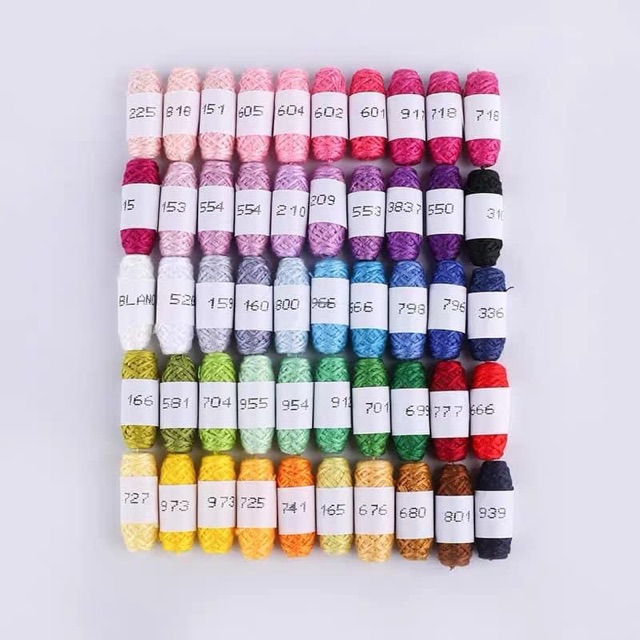 Set chỉ kén kèm hộp và full dụng cụ thêu cho người mới