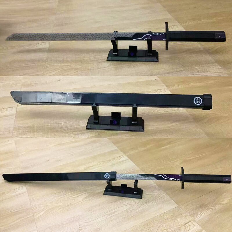 Mẫu Lắp Ráp mô hình DK1505 thanh kiếm Magic Knife Thousand Blade Purple Luminous Building Block Blade Weapon
