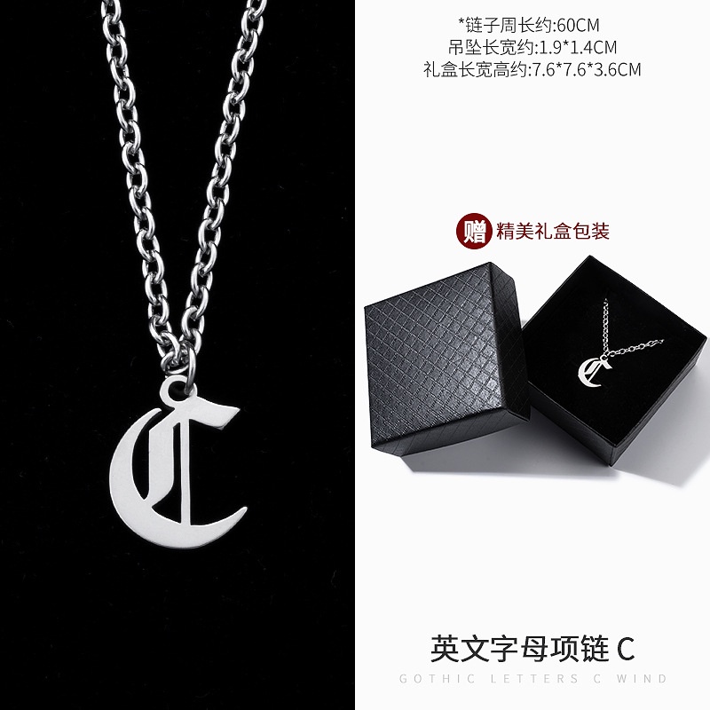 Thời Trang vòng cổ Mặt Chữ Phong Cách Hip Hop Gothic Cá Tính Cho Nam Và Nữ