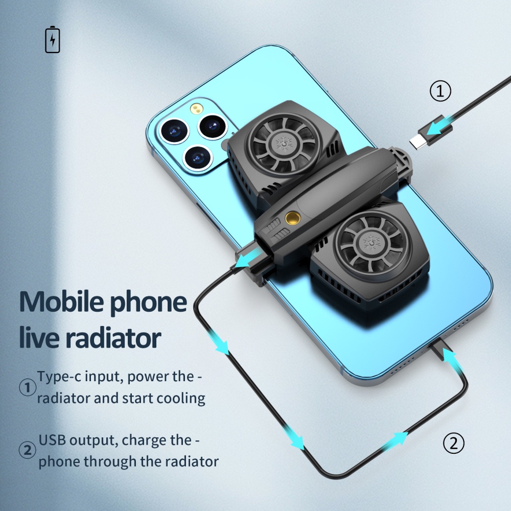 Điện Thoại di động Mát Chơi Game Tản Nhiệt RGB Dual Core Nhanh Chóng Làm Mát Fan Với Hiển Thị Nhiệt Độ Trực Tiếp Trò Chơi K4 DL05 -7 vương quốc Anh