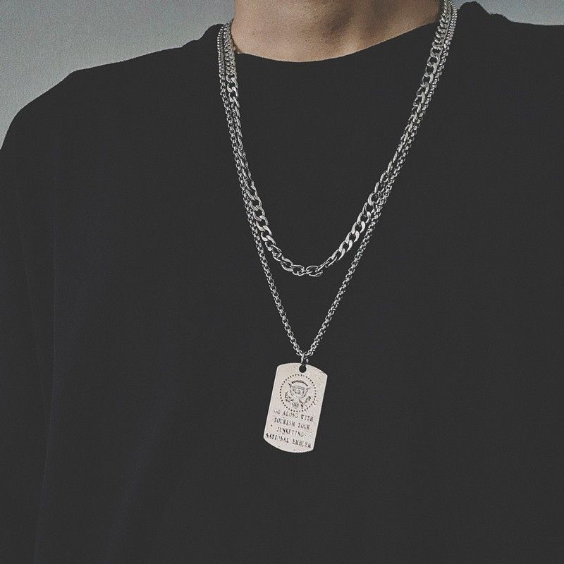 Dây chuyền vòng cổ thẻ bài DOGTAG khắc tên