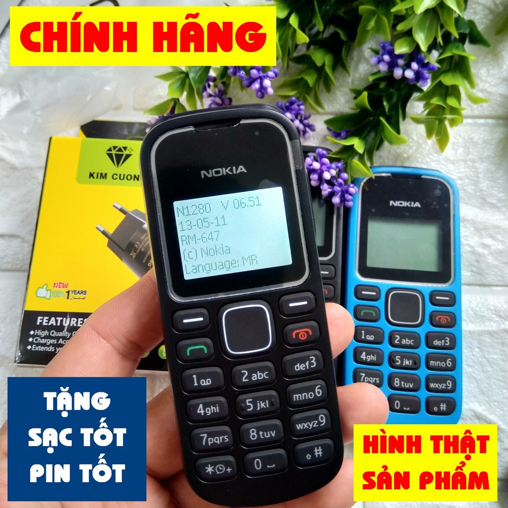 [CAM KẾT CHÍNH HÃNG] Điện thoại Nokia 1280 huyền thoại (Kèm Pin tốt Sạc Tốt)