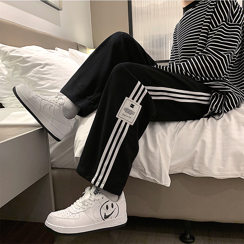 Quần Dài Nam Nữ Unisex Mùa Hè Dáng Đứng 3 Sọc Kẻ Thời Trang mixxstore QUAN NAM 107