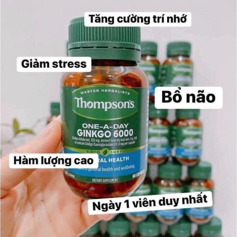 VIÊN UỐNG BỔ NÃO GINGKO THOMPSON 6000MG