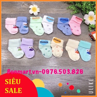 Tất len cho bé sơ sinh,set 2 đôi tất len cho bé bonmart.vn