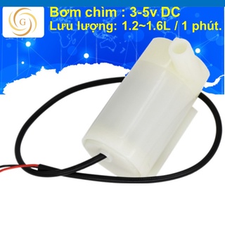 Máy bơm chìm mini 3-5v dc - bơm mini hồ cá