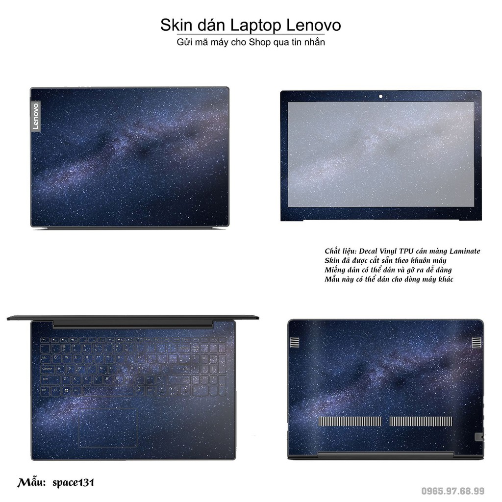 Skin dán Laptop Lenovo in hình không gian nhiều mẫu 22 (inbox mã máy cho Shop)