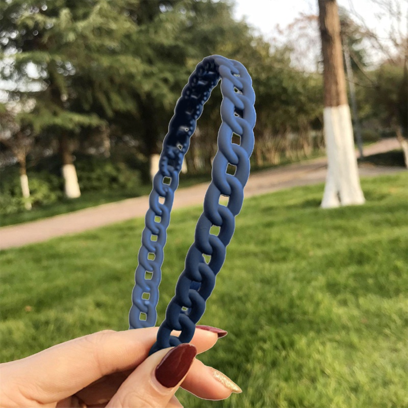 Flgo Băng Đô Cài Tóc Bằng Resin Màu Trơn Đơn Giản Thời Trang Cho Nữ