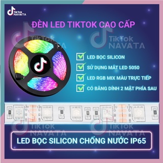 Đèn Led TikTok 5m 10m Điều Khiển APP 16 Triệu Màu, Pha Màu DIY đèn trang trí phòng ngủ Led 5050 RGB Loại Tốt