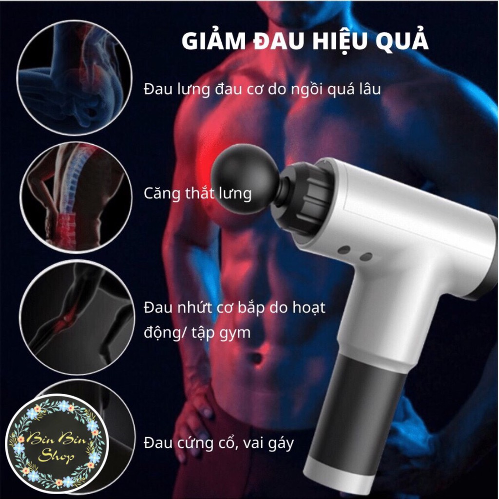 [THANH LÍ] - SÚNG MASSAGE FASCIAL GUN SK-320 Giảm đau mỏi cơ bắp hiệu quả