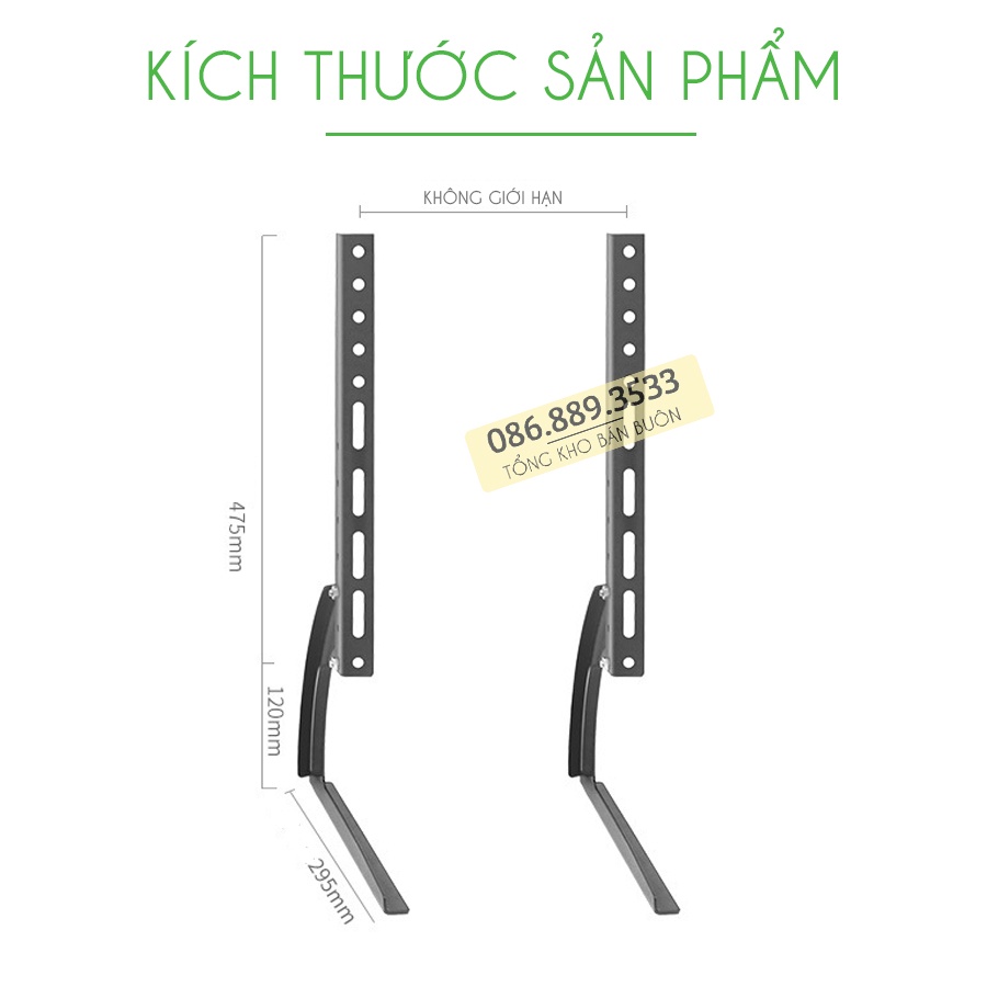 Chân đế tivi đa năng ErgoTek TV01 32 - 40 Inch phù hợp với mọi hãng tivi, màn hình - Chân tivi đặt bàn