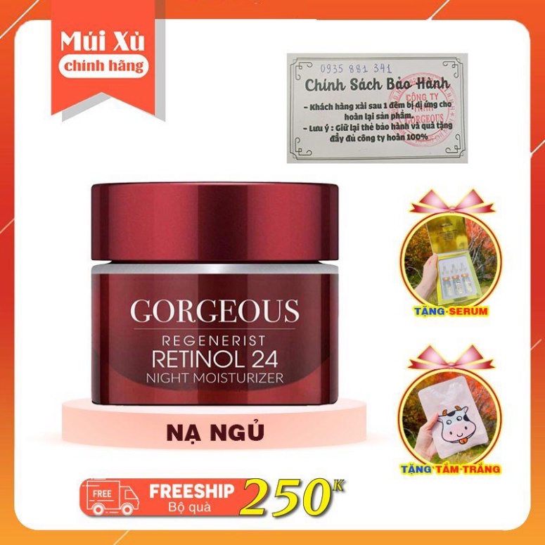 [Chính Hãng] Kem mặt nạ ngủ Múi Xù Gorgeous - Dưỡng Ẩm Đêm Thâu - Tươi Trẻ Dài Lâu