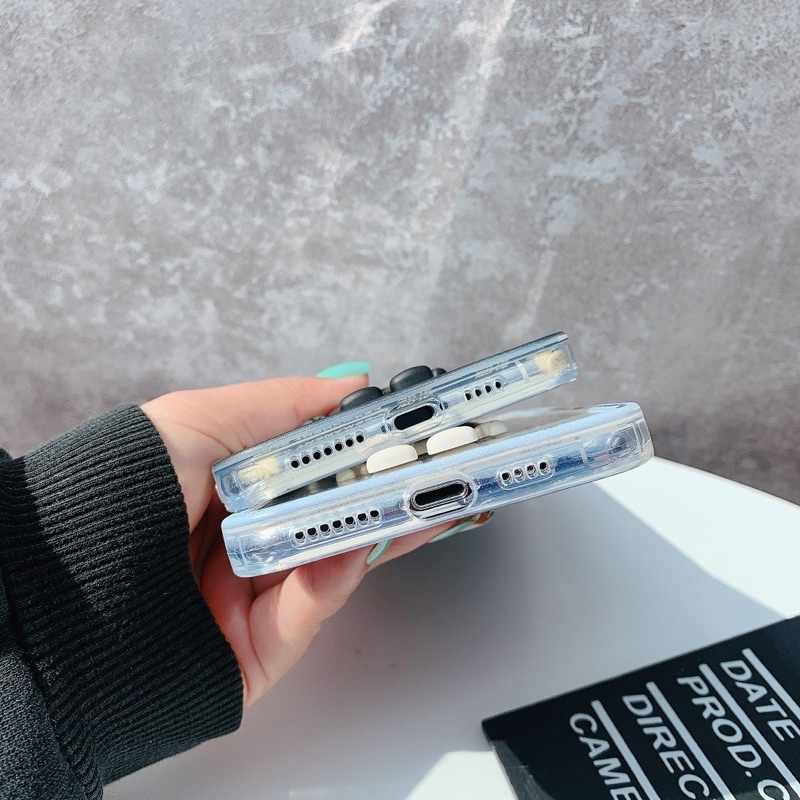 Ốp Lưng Silicon Chống Sốc Viền Nổi Medicom Tory ( Kèm Giá Đỡ Hình Gấu )