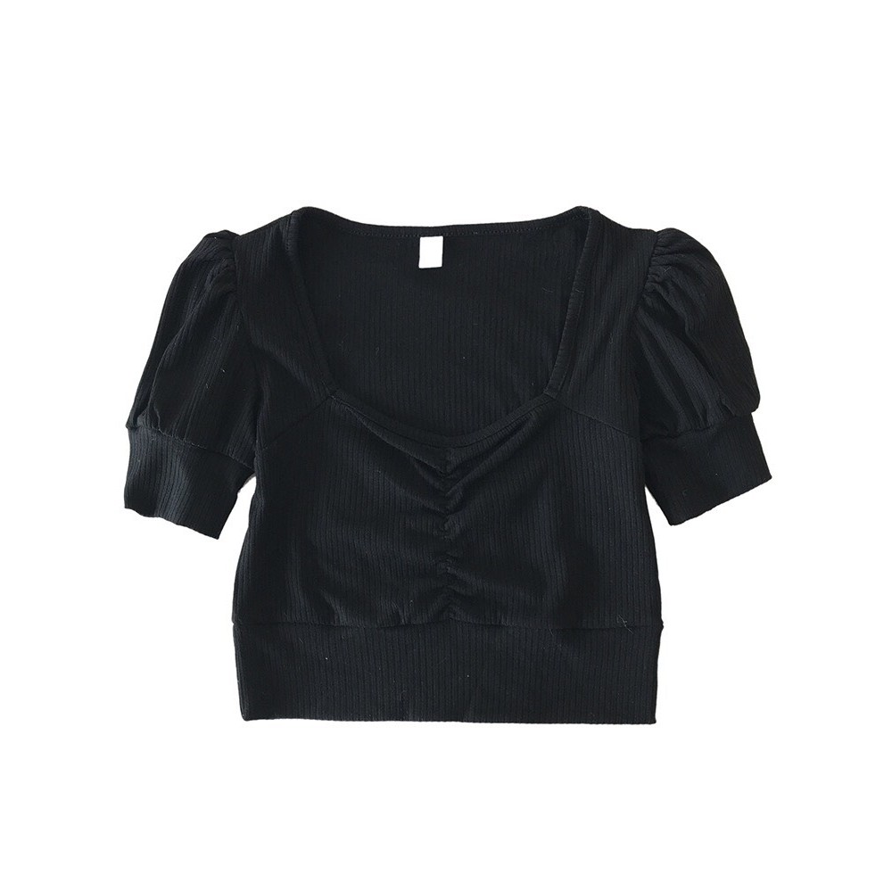 ÁO CROPTOP BODY CHẤT LIỆU LEN TĂM KIỂU DÁNG ÁO CROPTOP DÚM NGỰC tay bồng NHIỀU MÀU HOT