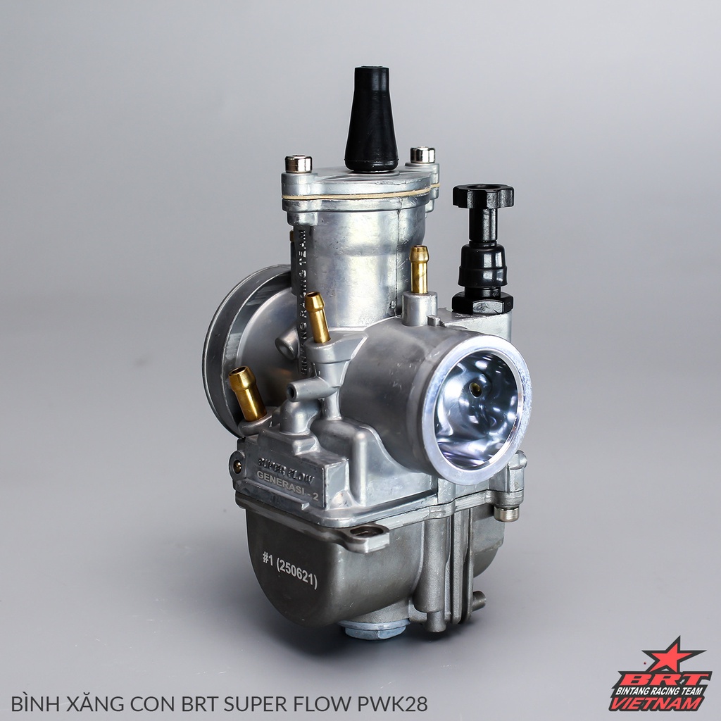 Bình xăng con BRT Ga Dẹp PWK Super Flow 28/30mm - Hàng chính hãng