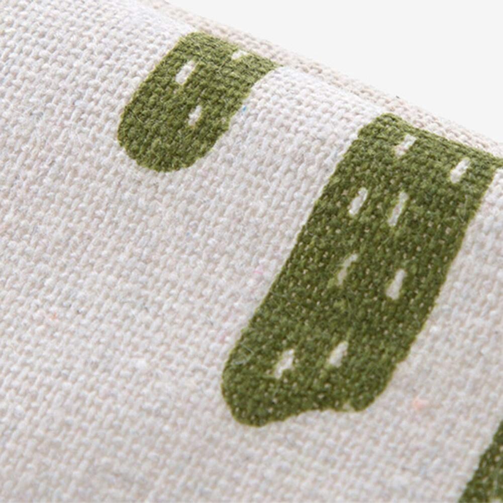 Giỏ Đựng Đồ Để Bàn Bằng Vải Lanh Cotton Họa Tiết Kẻ Sọc Có Thể Gấp Gọn