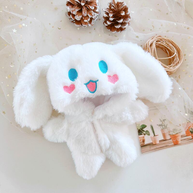 Set 20 Búp Bê 20cm Mặc Đồ Cotton Hình Chú Chó / Thỏ / Ngôi Sao Màu Trắng / Đen